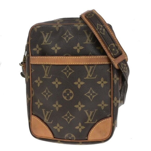LOUIS VUITTON Danube Shoulder Bag Monogram Leather Brown France
